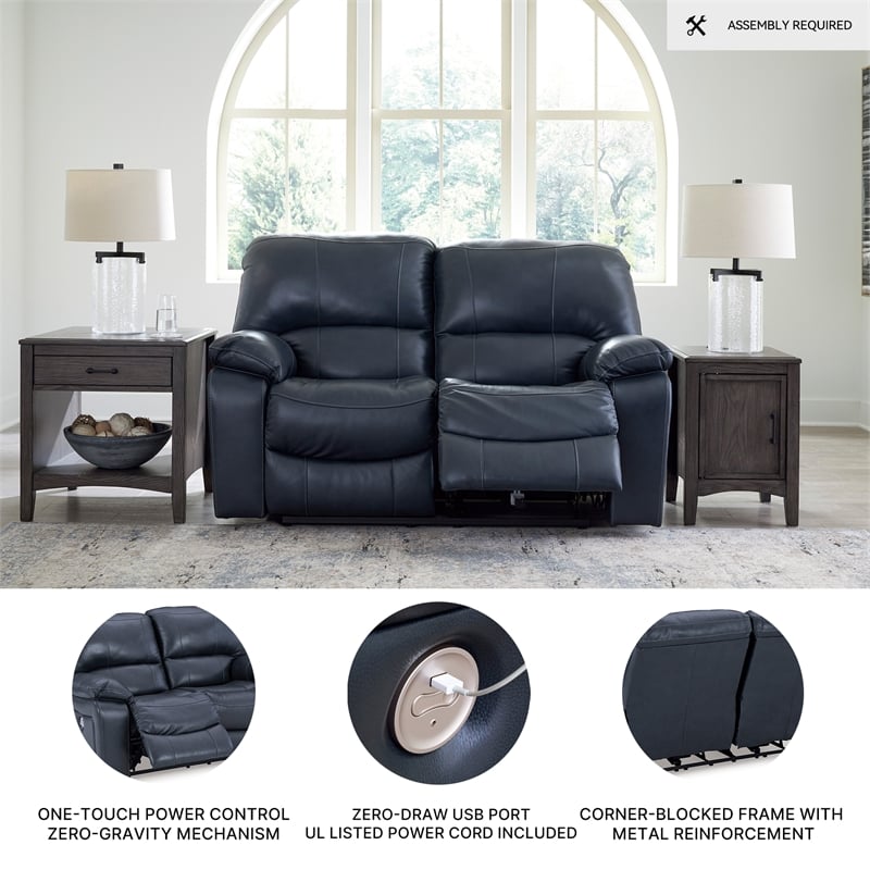 Signature Design by Ashley Leesworth Ocean Power Reclining Loveseat
