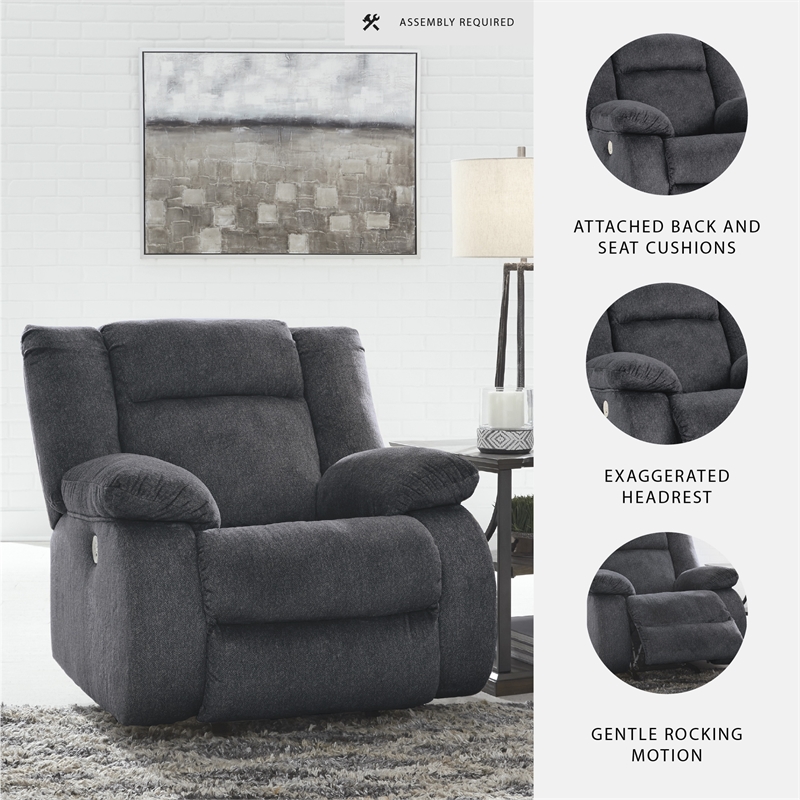 Signature Design by Ashley Burkner Dark Gray Power Recliner