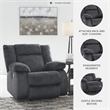 Signature Design by Ashley Burkner Dark Gray Power Recliner