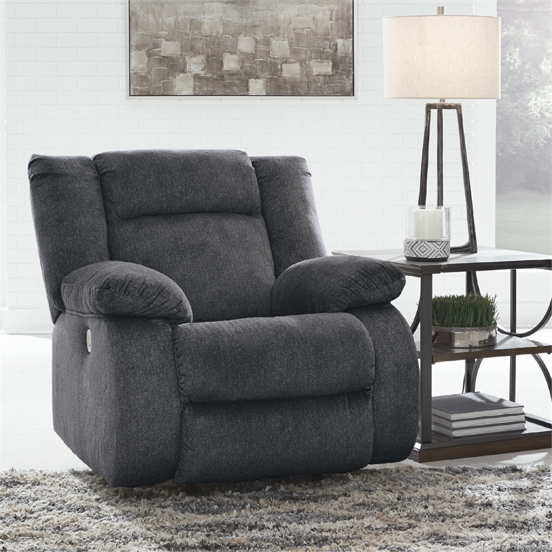 Signature Design by Ashley Burkner Dark Gray Power Recliner