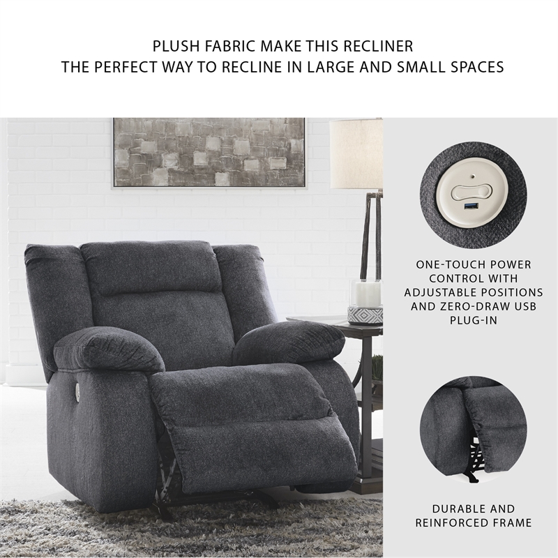 Signature Design by Ashley Burkner Dark Gray Power Recliner