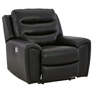Signature Design by Ashley Warlin Black Power Recliner