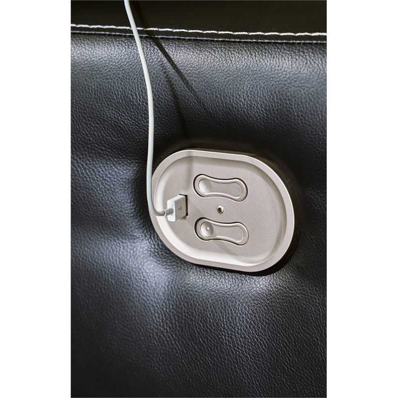 Signature Design by Ashley Warlin Black Power Recliner