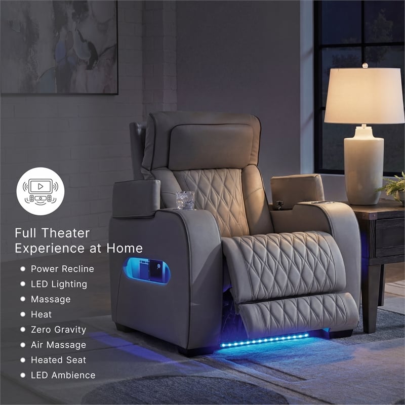 Signature Design by Ashley Boyington Gray Power Recliner