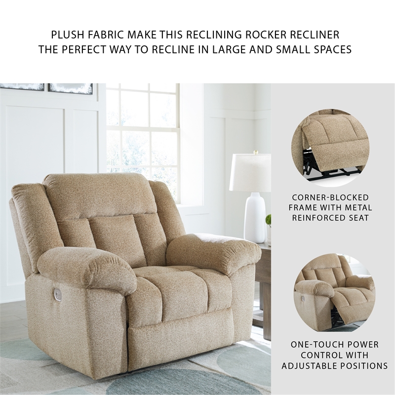 Signature Design by Ashley Tip-Off Wheat Power Recliner