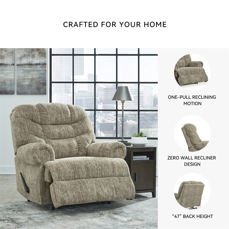 Ashley Furniture Movie Man Taupe Recliner