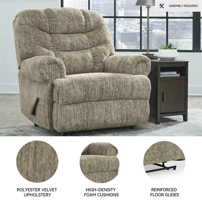 Ashley Furniture Movie Man Taupe Recliner