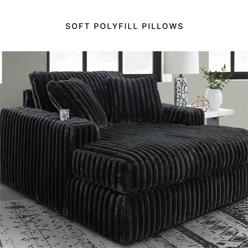 Signature Design by Ashley Midnight-Madness Onyx Oversized Chaise