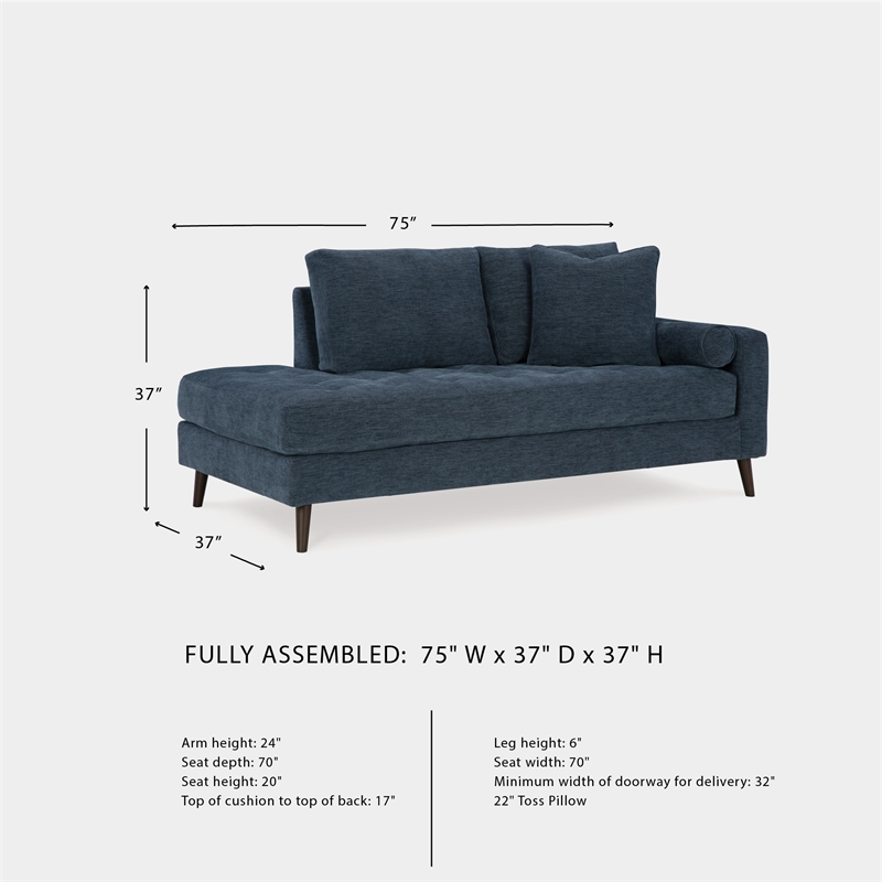 Signature Design by Ashley Bixler Navy Right-Arm Facing Corner Chaise