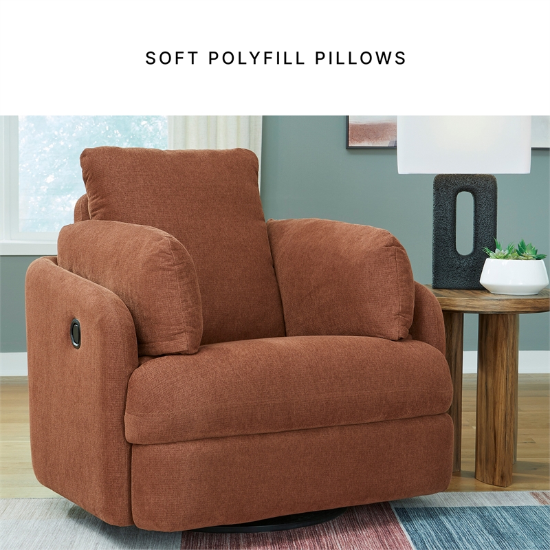 Signature Design by Ashley Burnt Orange Swivel Glider Recliner