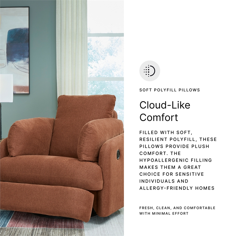 Signature Design by Ashley Burnt Orange Swivel Glider Recliner