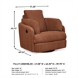 Signature Design by Ashley Burnt Orange Swivel Glider Recliner