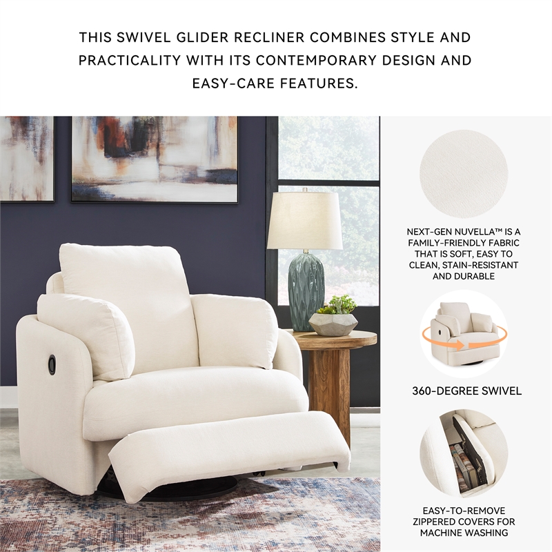 Signature Design by Ashley Modmax Oyster Swivel Glider Recliner