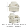 Signature Design by Ashley Tie-Breaker Ivory Swivel Glider Recliner