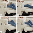 Signature Design by Ashley Tie-Breaker Ivory Swivel Glider Recliner