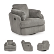 Signature Design by Ashley Tie-Breaker Fog Swivel Glider Recliner