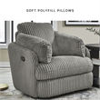 Signature Design by Ashley Tie-Breaker Fog Swivel Glider Recliner