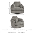 Signature Design by Ashley Tie-Breaker Fog Swivel Glider Recliner