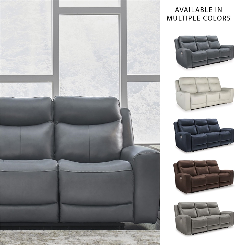 Signature Design by Ashley Mindanao Steel Power Reclining Sofa