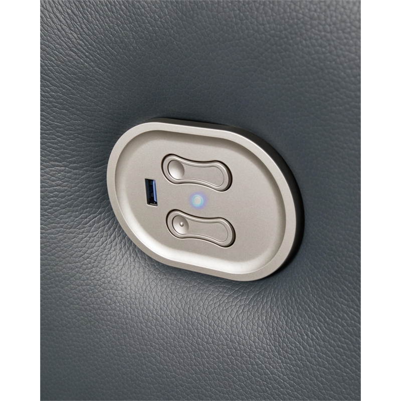 Signature Design by Ashley Mindanao Steel Power Reclining Sofa