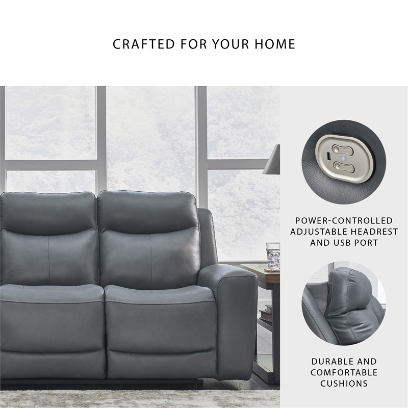Signature Design by Ashley Mindanao Steel Power Reclining Sofa