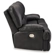 Signature Design by Ashley Mountainous Black Power Reclining Sofa