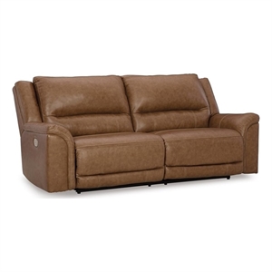 Signature Design by Ashley Trasimeno Caramel Power Reclining Sofa