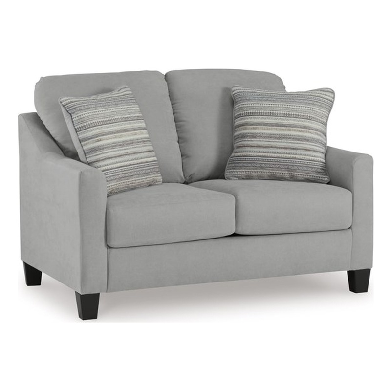 Signature Design by Ashley Adlai Shadow Loveseat with Decorative Accent Pillows