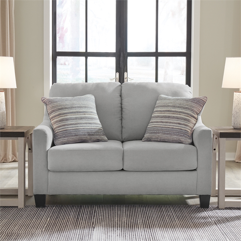 Signature Design by Ashley Adlai Shadow Loveseat with Decorative Accent Pillows