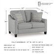 Signature Design by Ashley Adlai Shadow Loveseat with Decorative Accent Pillows