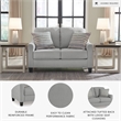 Signature Design by Ashley Adlai Shadow Loveseat with Decorative Accent Pillows
