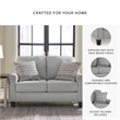 Signature Design by Ashley Adlai Shadow Loveseat with Decorative Accent Pillows