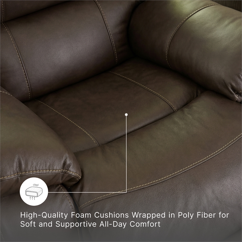 Signature Design by Ashley Leesworth Dark Brown Power Recliner