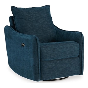Signature Design by Ashley McBurg Navy Swivel Power Recliner