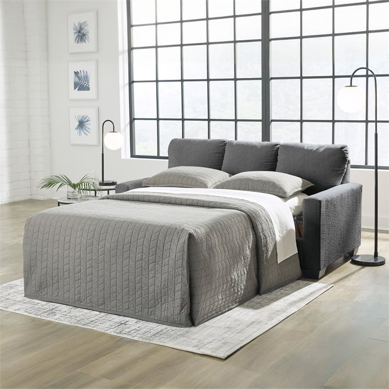 Signature Design by Ashley Rannis Pewter Full Sofa Sleeper