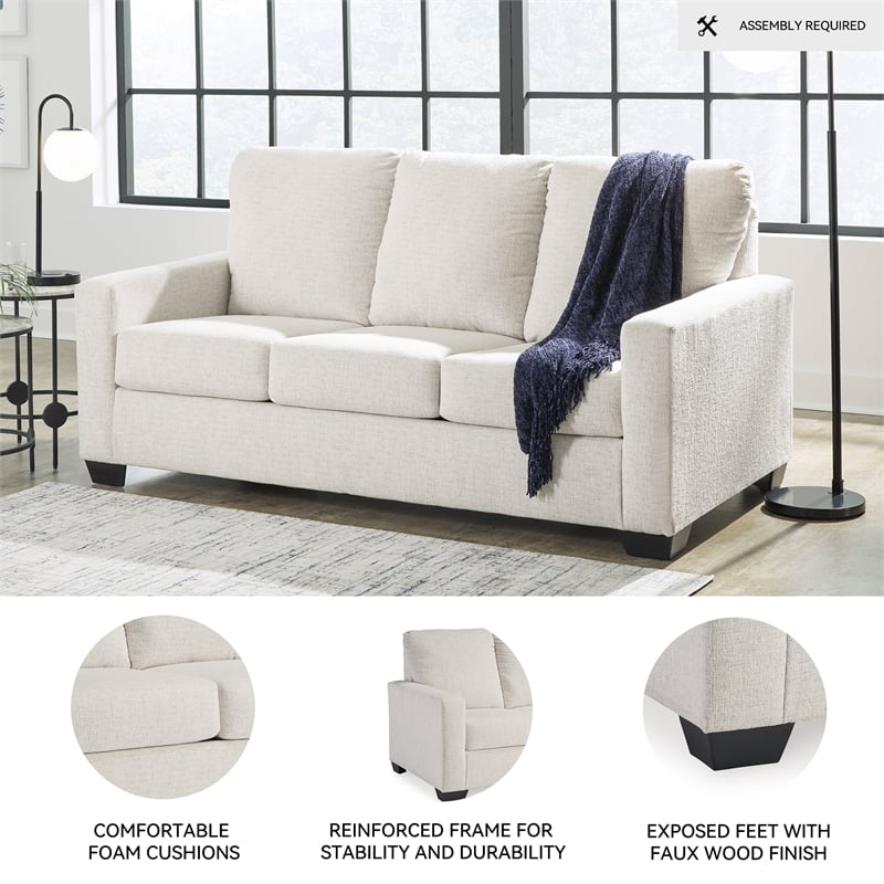 Signature Design by Ashley Rannis White Full Sofa Sleeper