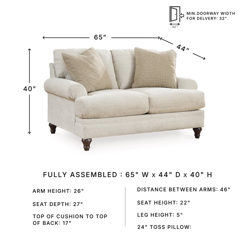 Signature Design by Ashley Valerani Sandstone Loveseat