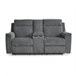 Signature Design by Ashley Barnsana Gray Power Reclining Loveseat with Console