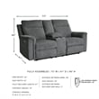 Signature Design by Ashley Barnsana Gray Power Reclining Loveseat with Console