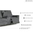 Signature Design by Ashley Barnsana Gray Power Reclining Loveseat with Console