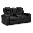 Ashley Furniture Caveman Den Black Power Reclining Loveseat with Console