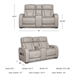 Signature Design by Ashley Boyington Gray Power Reclining Loveseat with Console