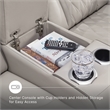 Signature Design by Ashley Boyington Gray Power Reclining Loveseat with Console