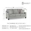Signature Design by Ashley Adlai Gray Queen Sofa Sleeper