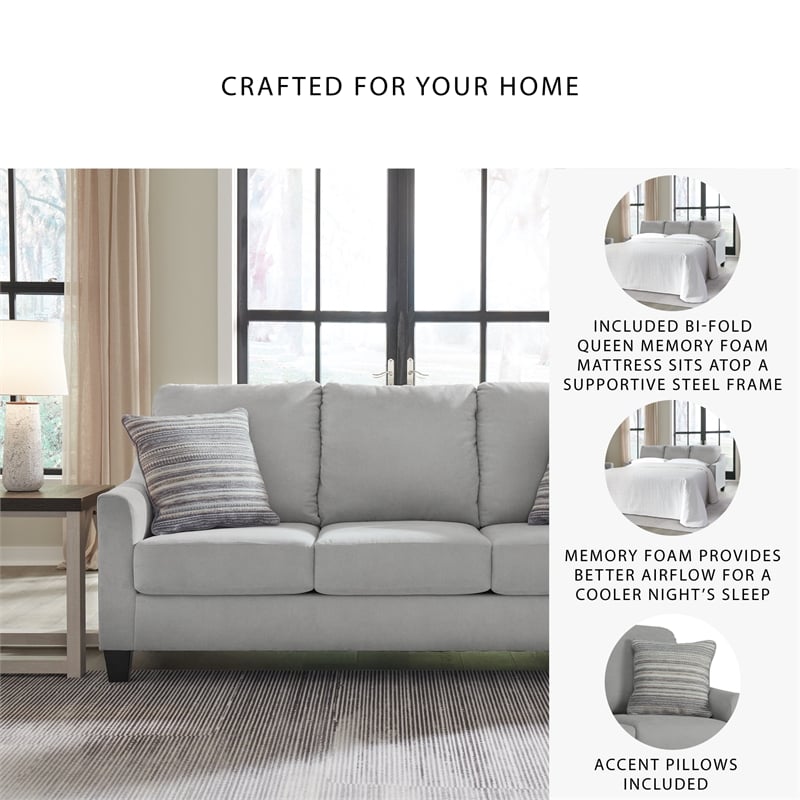 Signature Design by Ashley Adlai Gray Queen Sofa Sleeper