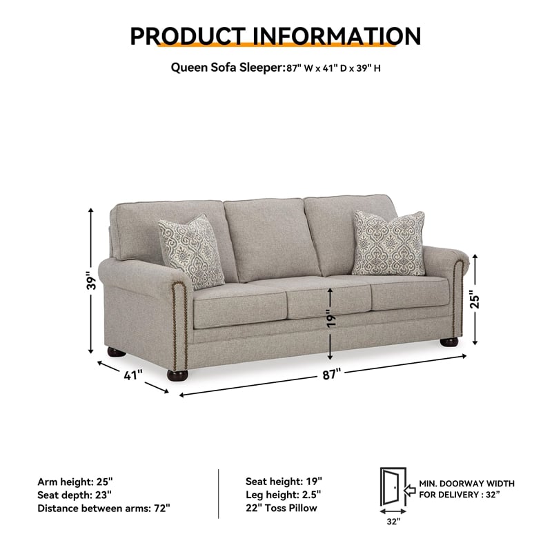 Signature Design by Ashley Gaelon Dune Queen Sofa Sleeper