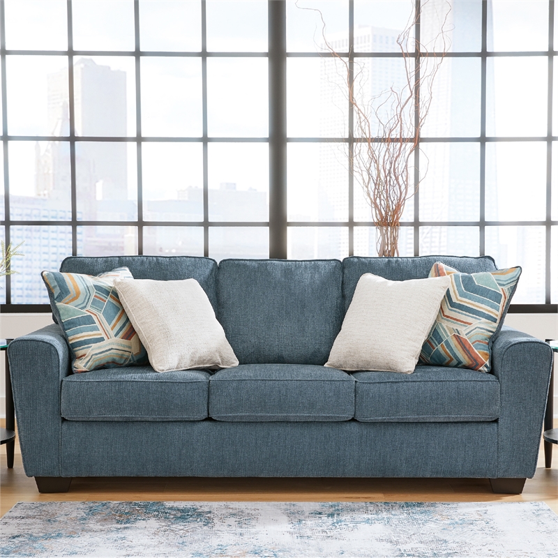 Signature Design by Ashley Cashton Blue Queen Sofa Sleeper