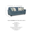 Signature Design by Ashley Cashton Blue Queen Sofa Sleeper