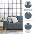 Signature Design by Ashley Cashton Blue Queen Sofa Sleeper