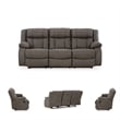 Signature Design by Ashley First Base Gunmetal Reclining Sofa